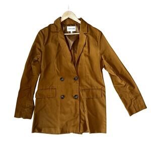 Elizabeth and James Double Breasted Copper Blazer Women's Size Large